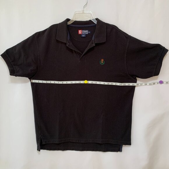 Chaps Ralph Lauren Black Polo Shirt Size XXL with Crown CRL Logo - Picture 4 of 7